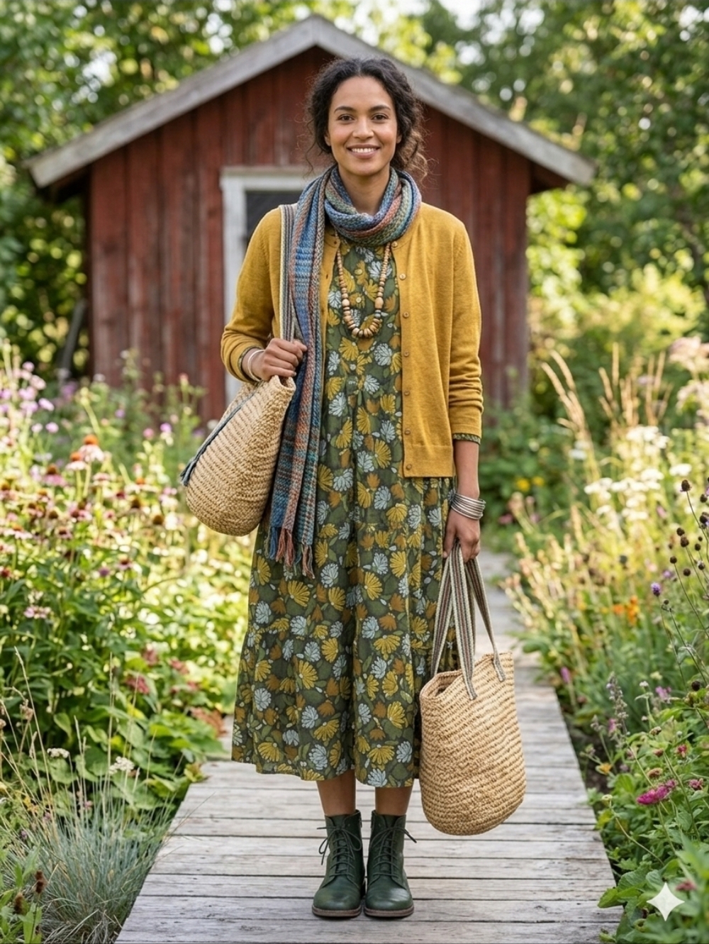 NWT Gudrun Sjödén "Blossom" Organic Cotton Dress - Large